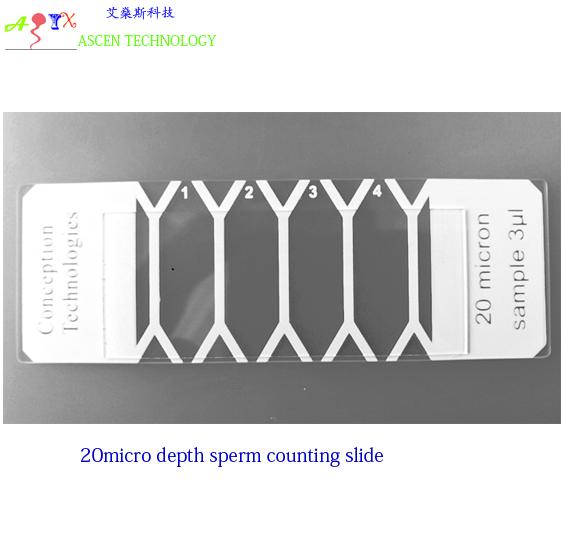 animal reproductive breeding sperm counting chamber slide